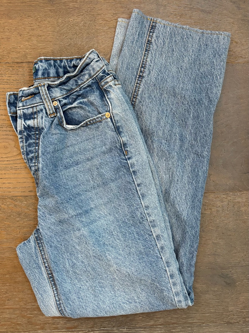Wild Fable High-Rise Button-Fly Medium Blue Jeans
